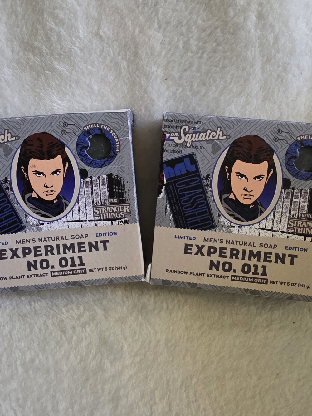 Lot of 2 Dr Squatch Stranger Things Experiment No. 011 Soap Bar NIB Limited Edit